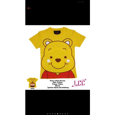 kaos dewasa LCC winnie the pooh
