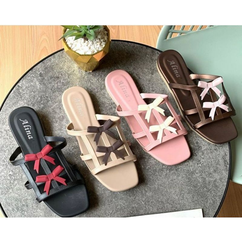 SANDAL ALINA SLIP PITA / SANDAL WANITA MURAH ZORRA