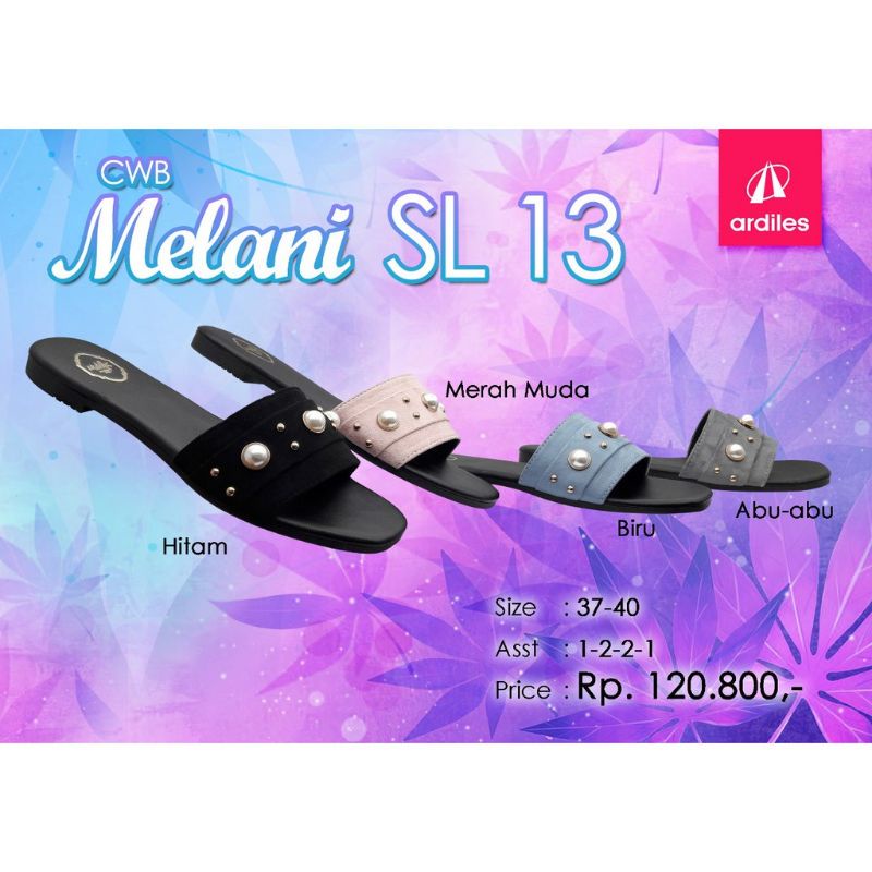 Sandal Slide wanita Fashion Model Korea wanita cantik tampil soimah mewah Ardiles MeLani SL13 hommy nagita style