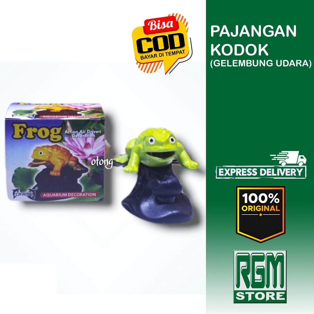 Hiasan Aquarium FROG KODOK aksesoris Pajangan Ornamen gelembung udara