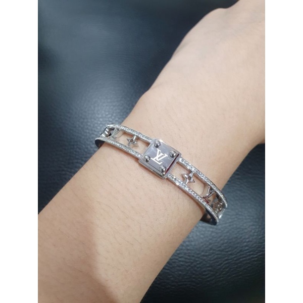 Gelang Titanium asli motif Mk Premium Quality anti karat anti alergi Bracelet Stainless steel bc1729