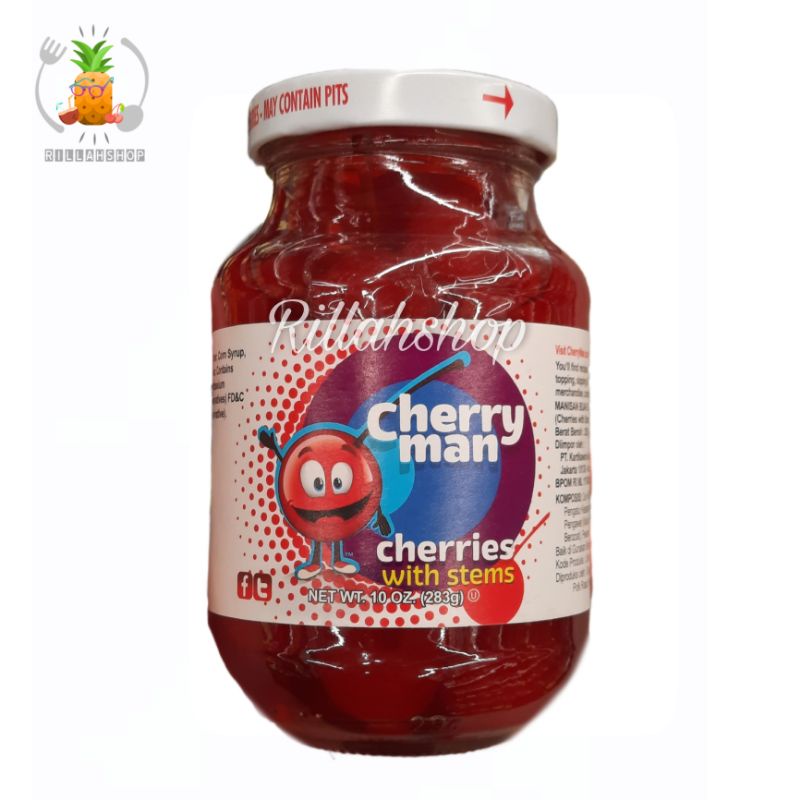 

Cerri Man Cherries with Stems | Manisan Cerri (283g)