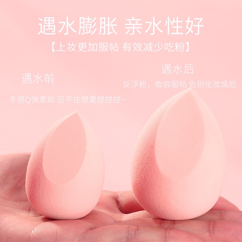 Make Up Sponge Puff spons 1set 4pcs tetesan air Rias kecantikan telur Basah dan kering