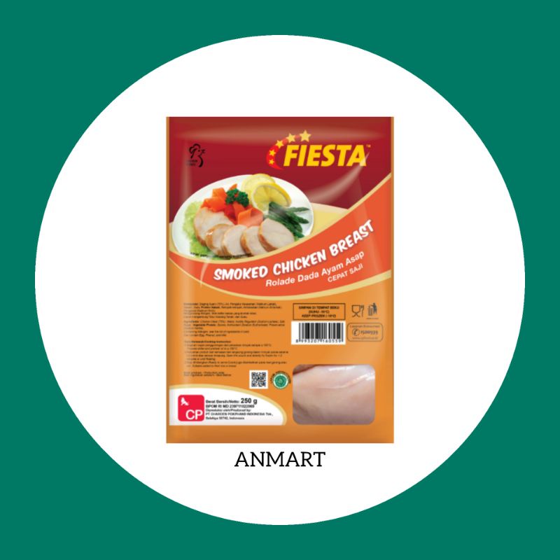 

ANMART | 250gr Smoked Chicken Breast Fiesta | Frozen Food | Sayur Online