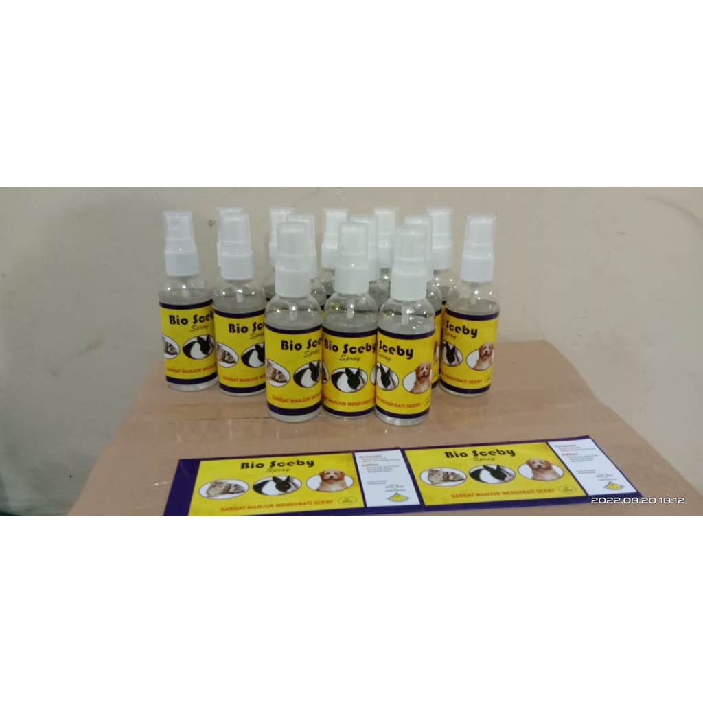 BIO SCEBY Spray 50ml (anti scabies, kudix, luka pada KELINCI,KUCING,)