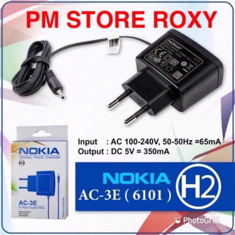 CHARGER NOKIA CASAN NOKIA AC 3E NOKIA JADUL CASAN NOKIA LOBANG KECIL ORIGINAL