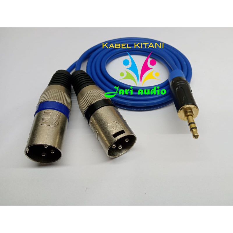 Jual Kabel Kitani Aux Mini Stereo Mm To Dual Xlr Male Meter