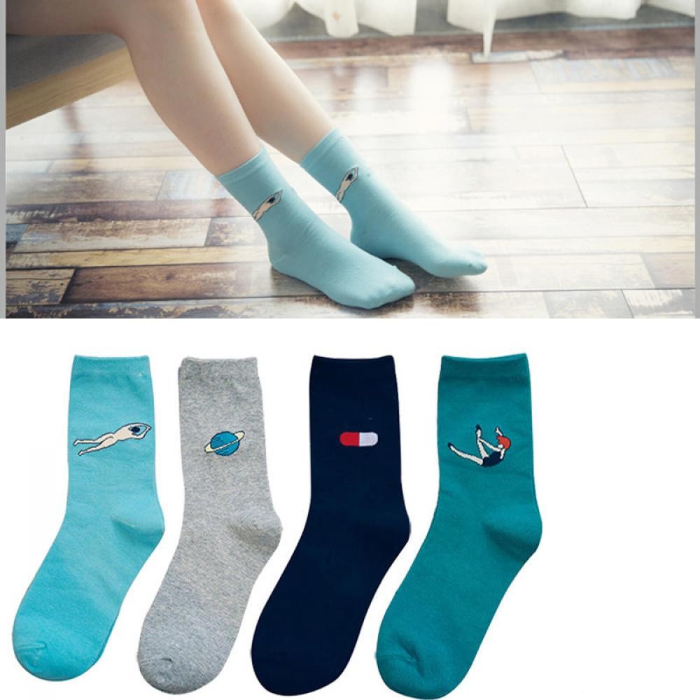 Aksesoris Fashion Kaos Kaki Wanita Sport Motif Kartun Aksesoris Fashion Kaos Kaki Wanita Sport Motif Kartun