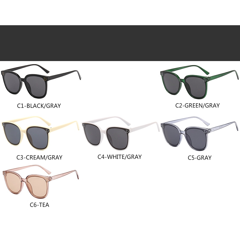 Korean style personality D-shaped fashion men's and women's trendy sunglasses