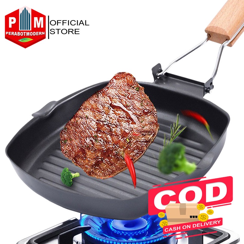 pemanggang square grill pan 20cm   alat panggang grill pan