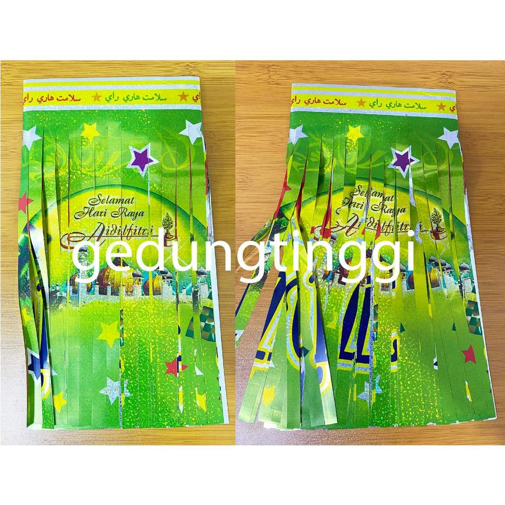 Hiasan Banner Garland Selamat Idul Fitri Lebaran Eid Mubarak Decoration Ornament