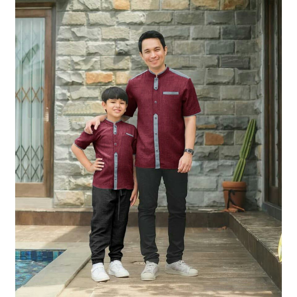 Couple Idoka - Baju Koko Ayah dan Anak Laki-laki - Baju Muslim Couple Terbaru