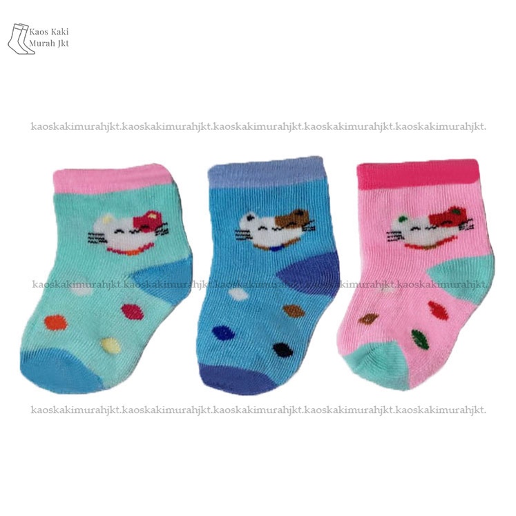 4 Pasang Kaos Kaki Bayi Karakter Motif Laki laki Perempuan