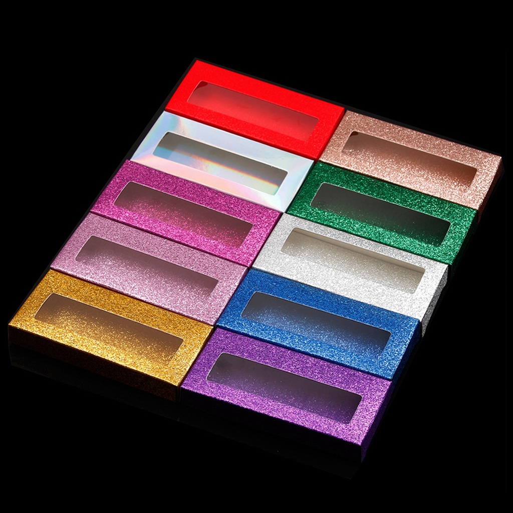 Kotak Holder Bulu Mata Palsu Universal Warna-Warni Glitter Untuk Wanita