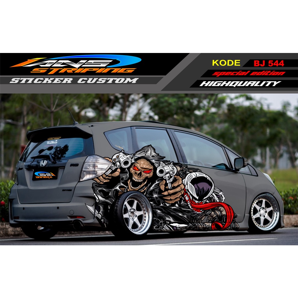 DECAL STICKER MOBIL JAZZ BRIO AGYA SIGRA YARIS SWIFT / STICKER VARIASI MOBIL VENOM /