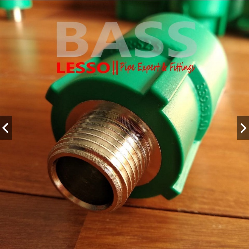 Sock Drat Luar PPR Lesso 20mm X 25mm 1/2" X 3/4" inch SDL Male Thread Adaptor Fitting Pipa PPR