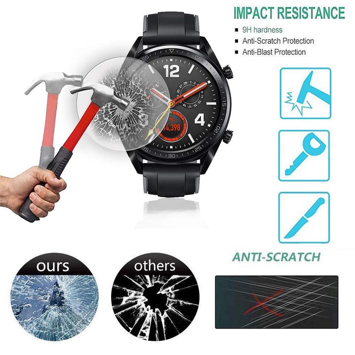 Tempered glass Huawei Watch GT anti gores screen guard kaca