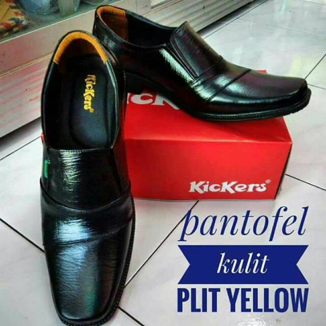 Pantofel sepatu kulit sepatu pantofel sepatu pantofel kickers