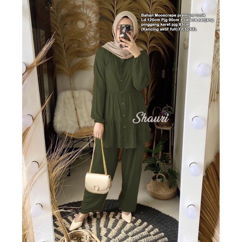 JC/ZR- St shauri / Set Hijab Terbaru Murah / Stelan wanita muslimah terbaru