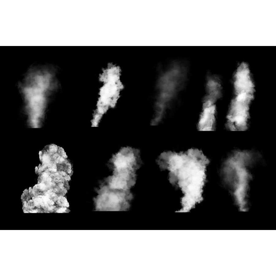 100 Cloudy Smoke - Photoshop Stamp Brushes