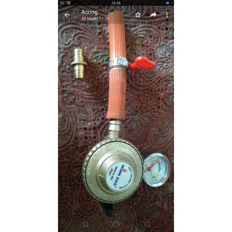 Ventilator  gas tabung Otomatis pengaman selang gas tabung jos