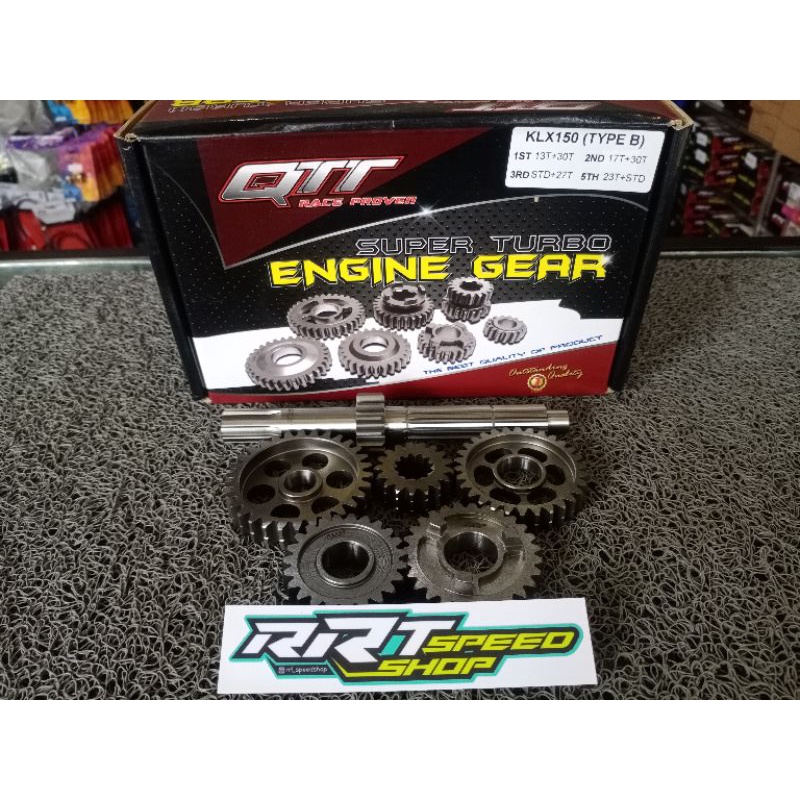 RASIO GEARBOX QTT RACING KLX 150 TYPE A &amp; B