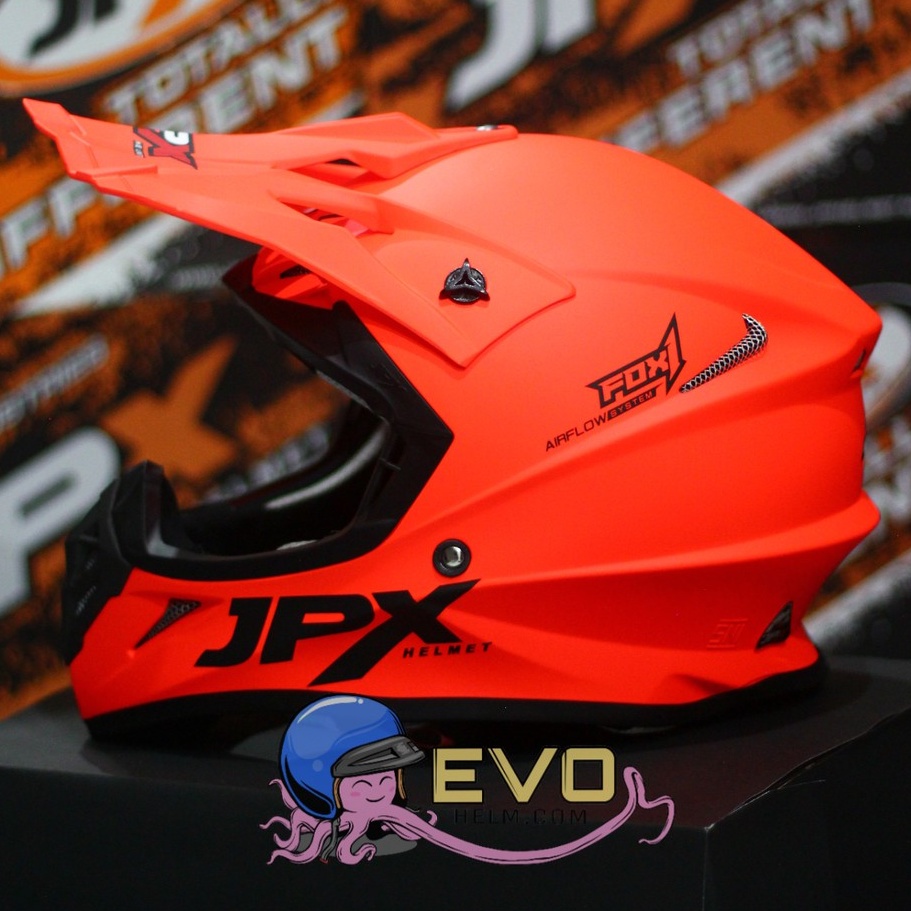 HELM JPX CROSS_SOLID - RED DOFF/ BLACK + GOOGLE SNAIL (ONGKIR 2 KG) HELM JPX TERBARU