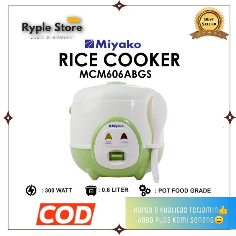 Miyako Rice Cooker Mini MCM 606ABGS 0.6Liter/Mejikom/Mejicom Murah Mini