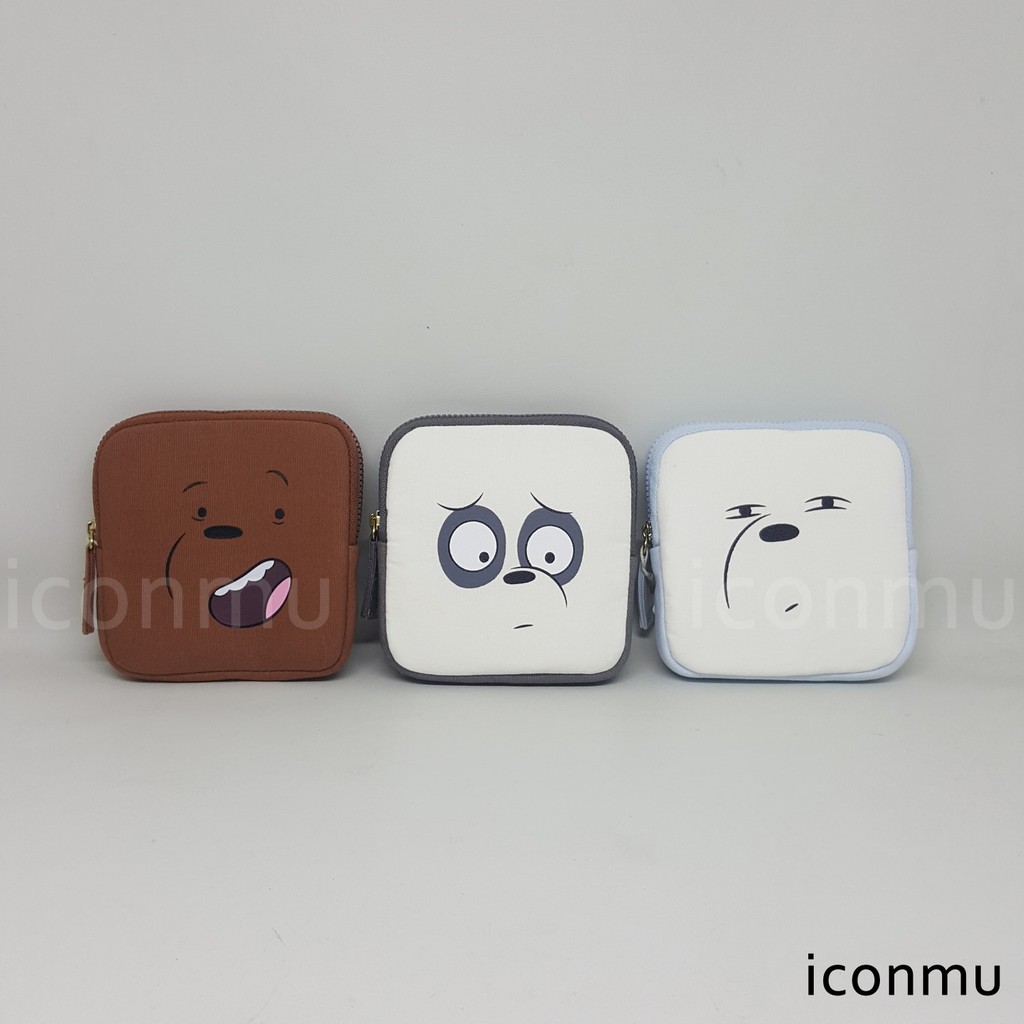 Miniso Dompet Koin Bentuk Persegi Karakter We Bare Bears 