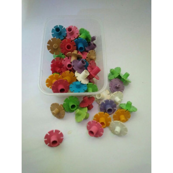 mainan Montessori bombik jamur