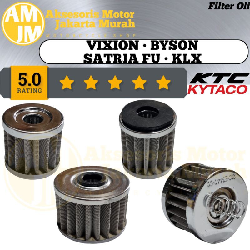 KTC KYTACO Filter Oli Stainless Vixion Jupiter MX R15 Byson Satria FU Smash KLX Kaze