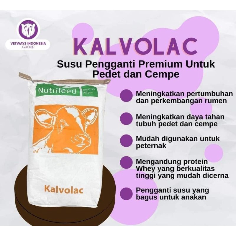 

Susu cempe dan pedet , susu kalvolac pengganti susu induk 1 kg