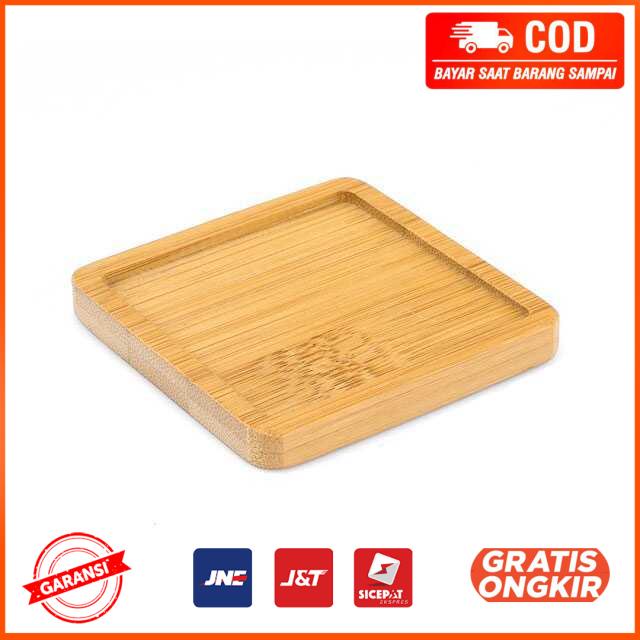 Alas Tatakan Pot Tanaman Bamboo Persegi EQF301