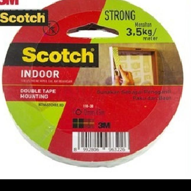 

❀ double tape 3m 110-3b scotch Mountong indoor(12mmx3m)3,5 kg ➤