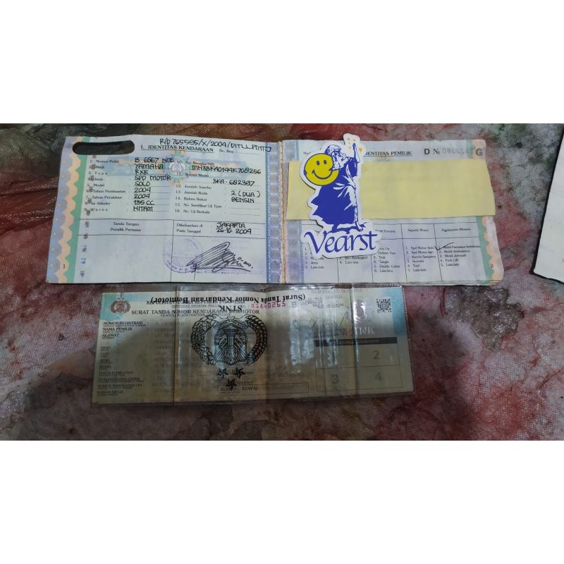 Dokumen/berkas RX king taun 2004 kumplit plat A Tanggerang pajak of 1x plat masih hidup 2022