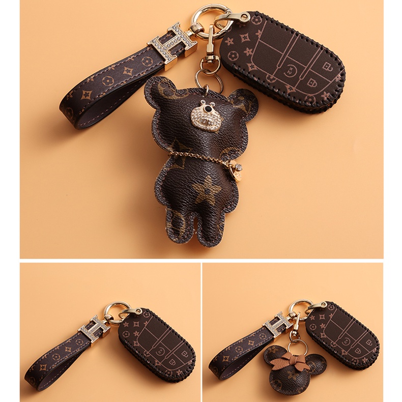 Case Kunci Mobil Bahan Kulit Untuk Jeep Dodge Charger Journey Compass Grand Cherokee Commander