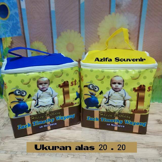 

Goodie Bag Tas Souvenir Ulang Tahun / Ultah Anak TENTENG KUBUS CUSTOM
