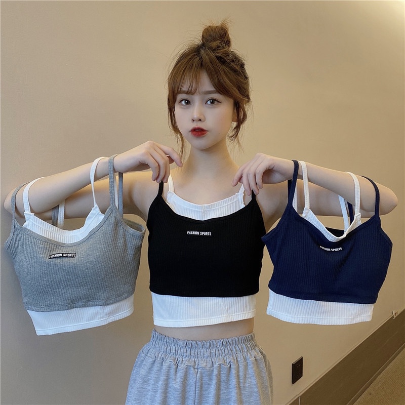 ❀ Chingu ❀ PW138 COD Bra Wanita Fashion Simple Nyaman Tanpa Kawat All Size Import Surabaya