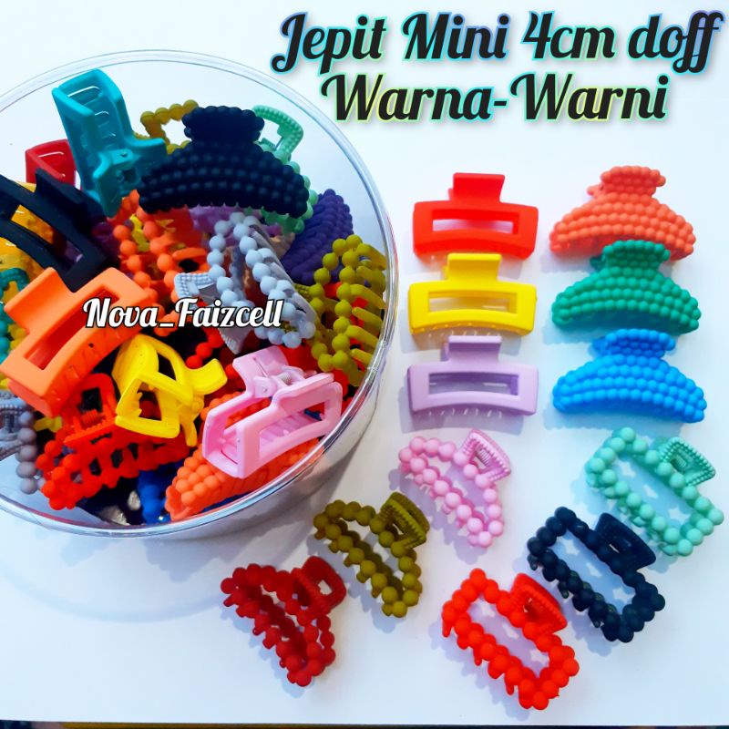 Jepit Rambut Mini 4cm doff Warna-Warni import