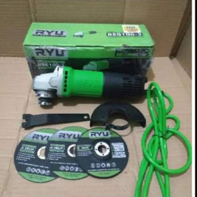 MESIN GRENDA TANGAN RYU 4&quot; DISC ANGLE GRINDER RYU RSG 100-3