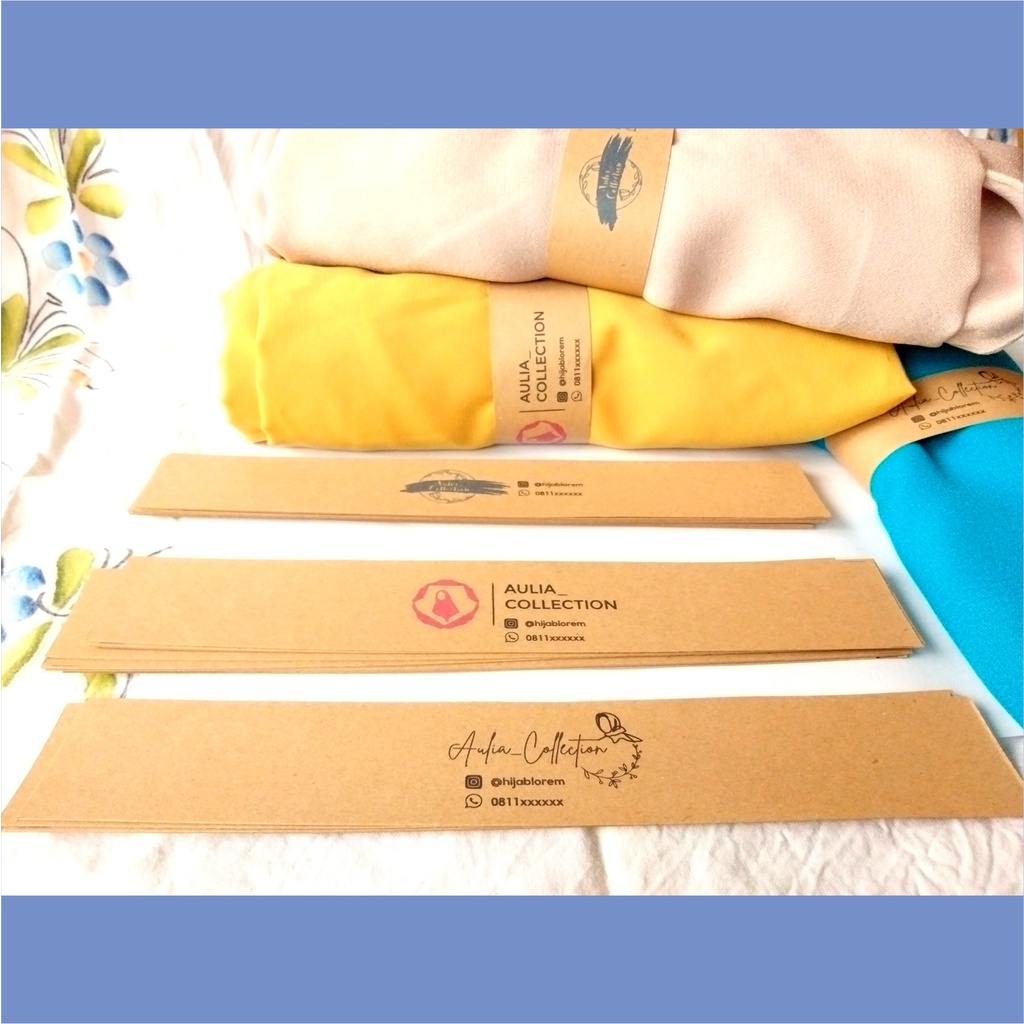 

[NEW] [Custom] Hijab Roll Label Roll Souvenir Roll Packing Label Makanan Label pengikat Kerudung