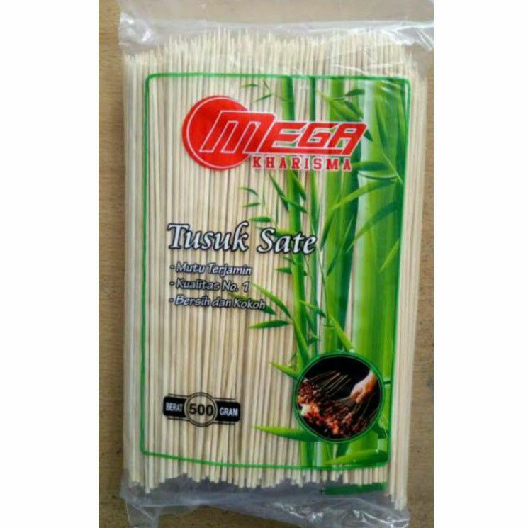 Tusuk Sate Bambu Impor High Quality Mega 500 gram 20cm