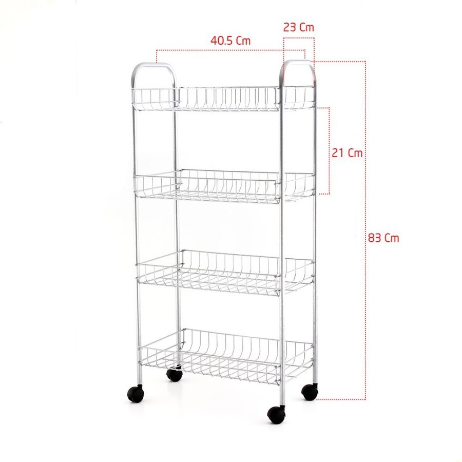 RAK DAPUR 4 SUSUN RAK SERBAGUNA METALTEX VENEZIA 4TIER RAK BERODA