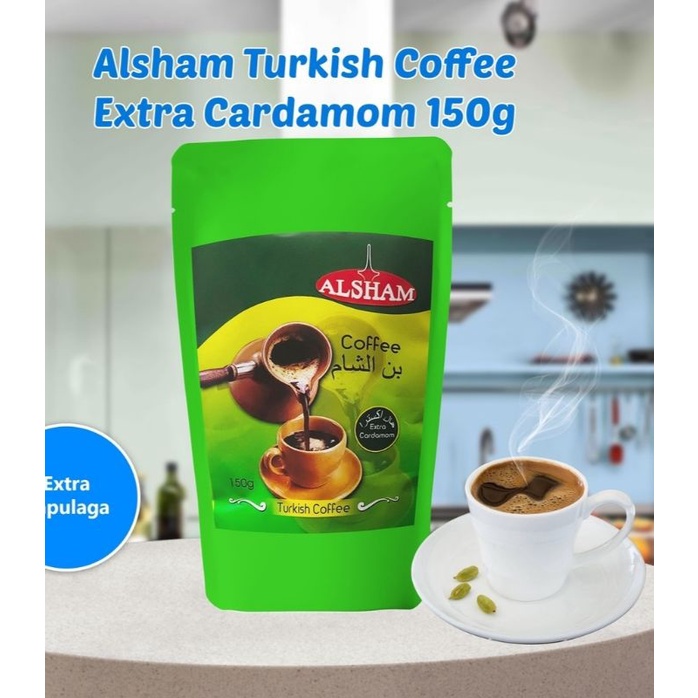 

Turkish Coffee AlSham with Cardamom 150gram Kopi Turki impor Arab Saudi