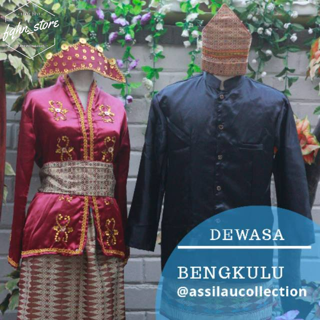 Baju adat dewasa Bengkulu satuan (Laki/Cewek)