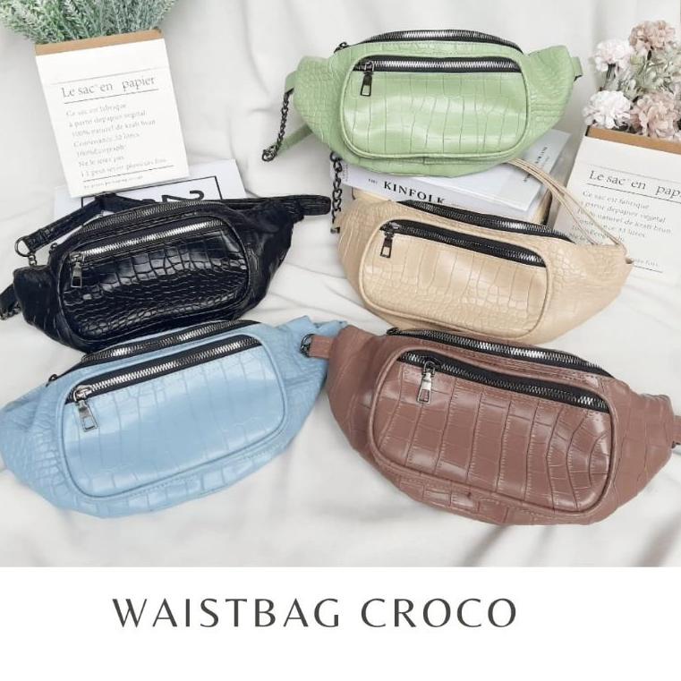S15E WAISTBAG CANDY TAS WANITA CROCO VIRAL TAS SELEMPANG KONVEKSI TAS  YLF