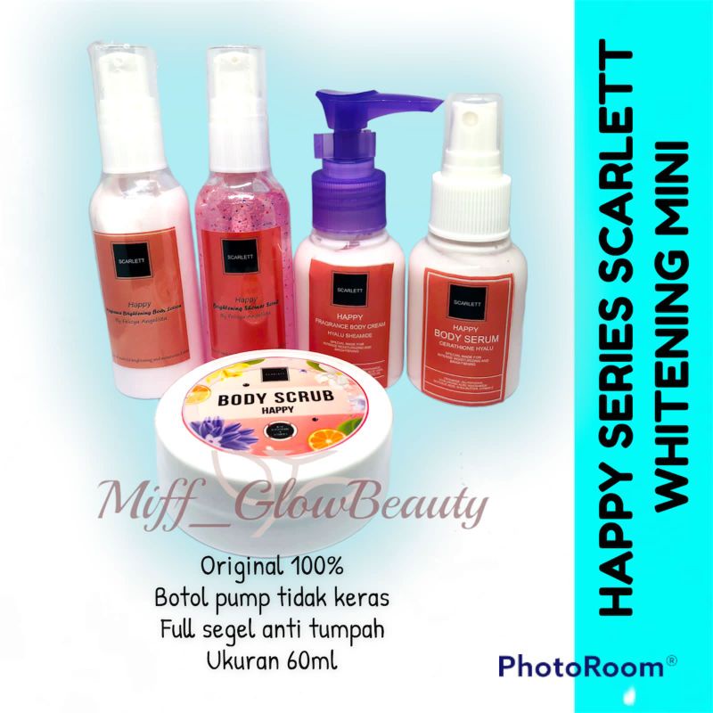 Miffglow - COD Happy series Scarlett whitening body lotion mini 60ml original