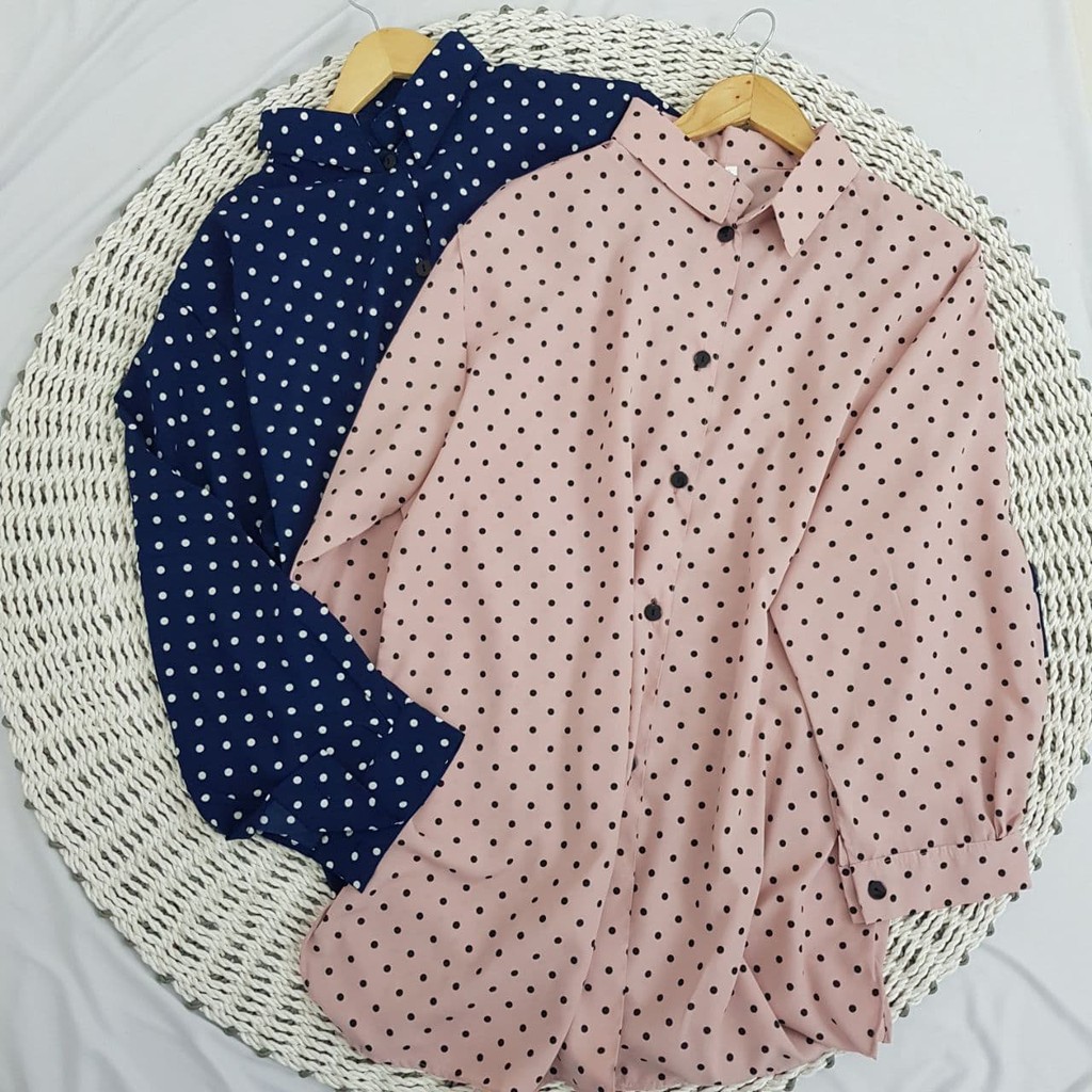 ATASAN WANITA JUMBO POLKADOT BIG SIZE OVERSIZE MUAT SAMPAI BB 100KG KEATAS