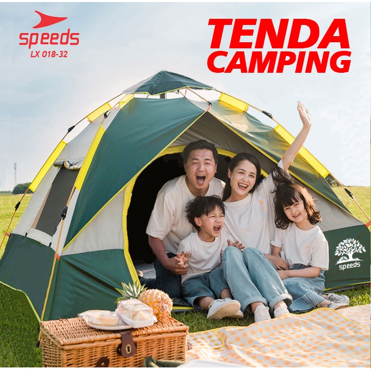 tenda camping speeds 3 4 orang 210x210x140cm tenda lipat portable tenda gunung waterproof 018 32