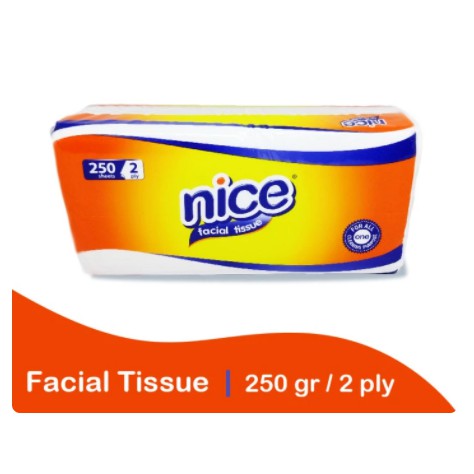 Tissue Nice 250 Sheets Tissu Tisue Tisu Nice Facial Wajah Toilet Makan-2